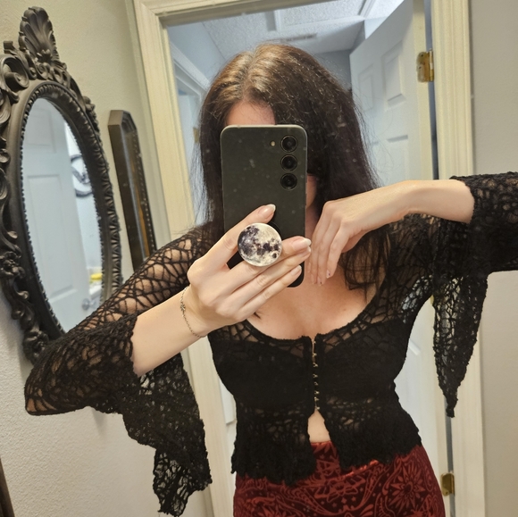 Lip Service Tops - Lip Service Webutante Top Goth Rare Vintage